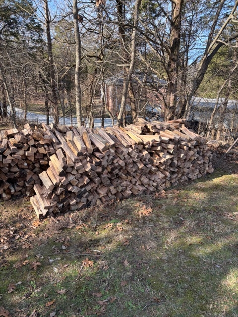 Stacked firewood Louisville KY