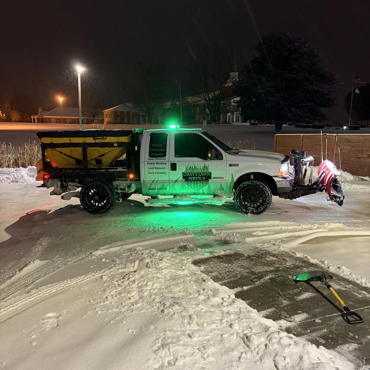 Gray's Lawn Service snow plow truck